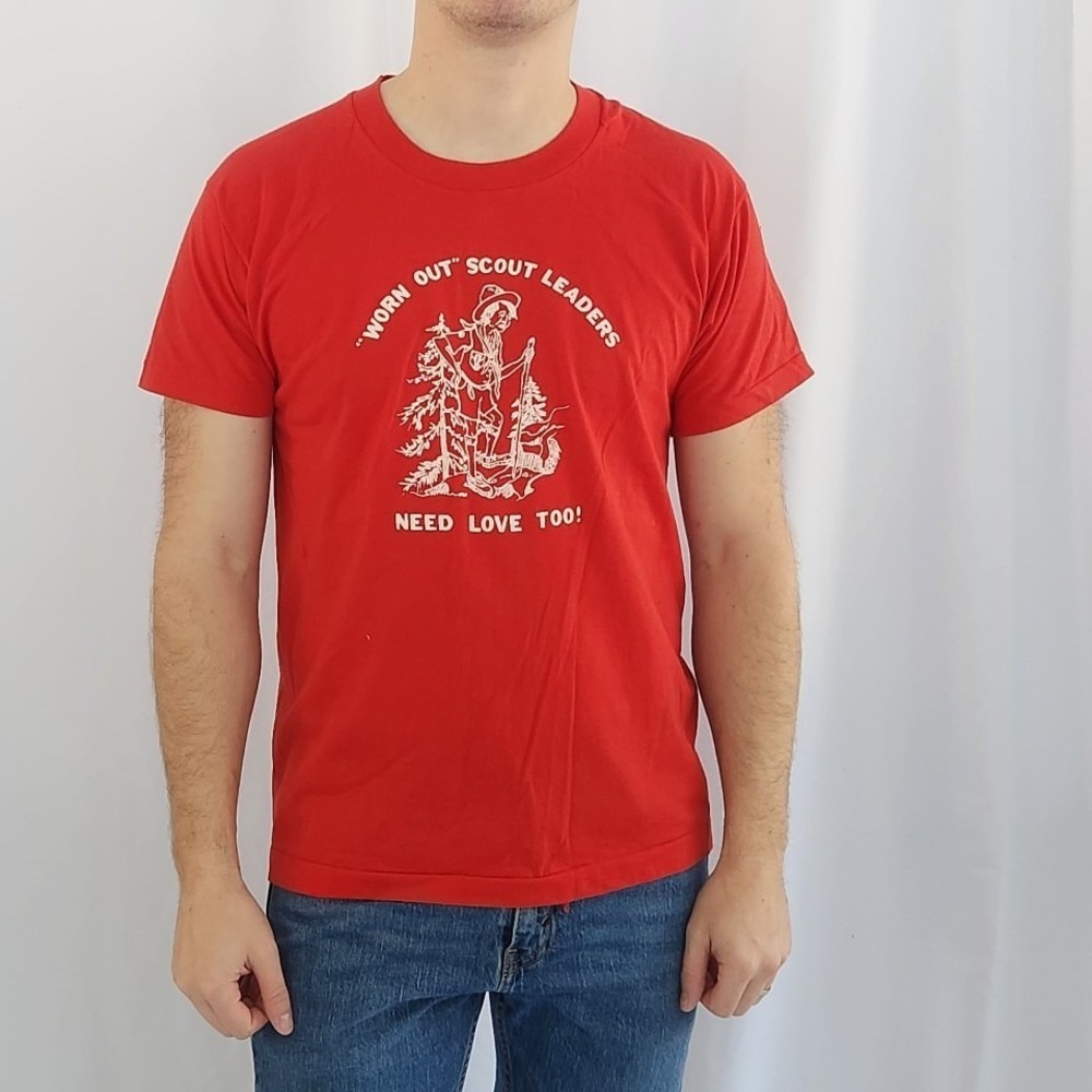 80s/90s Red Boy Scout Leader Comedy Tee